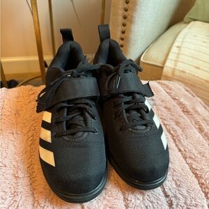 Black Adidas Weightlifting/ Powerlifting Shoes | UNISEX M-SIZE 7 / F-SIZE 8.5